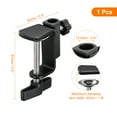 thumbnail image 2 of Uxcell 1Pcs C-Shape Desk Table Clamps Universal Mount Stand Adjustable Adapter C-Clamp for Microphone Lamps Stand Accessories, Negro, 2 of 6