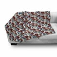 thumbnail image 2 of Botanical Soft Flannel Fleece Blanket, Print of Meadow Beauty Along Poppy Cornflower Lily Blooming Branches Blossom, Cozy Plush for Indoor and Outdoor Use, 50" x 70", Red and Purple, by Ambesonne, 2 of 5