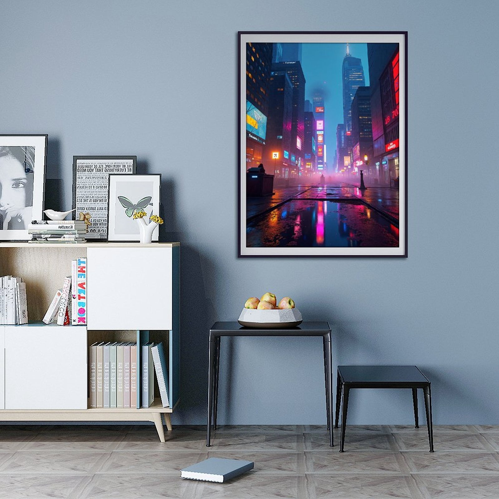 Diamond Art Kits for Adults - Cool Cyberpunk Cityscape Print No.84 5D Frameless Dimond Painting Kit for Adults Beginner, Round Diamond Kits for Home Wall Decor, Gift for Women