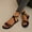 Black, variant on Gspmoly Slides Women, Women's Fashionable Strap Breathable Spring And Summer New Flat Sandals Shower Slides Beige 40