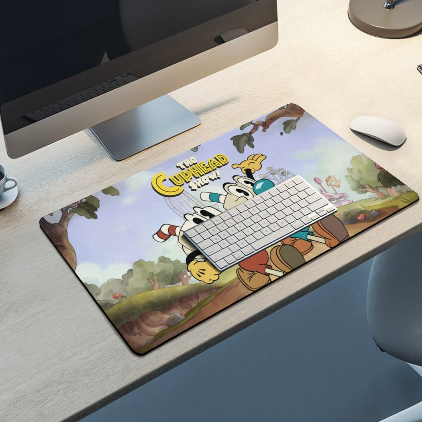 cuphead ゲーミングマウスパッド　レア Cuphead Mugman Adventure Mouse Pad Extended Gaming No-sliped Large