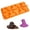 B, variant on HmNPlay Halloween Silicone Mold 6 Cavity Bat Pumpkin Skull Non-Stick Baking Tool for Chocolate Candy Soap Making and Holiday Party Decorations