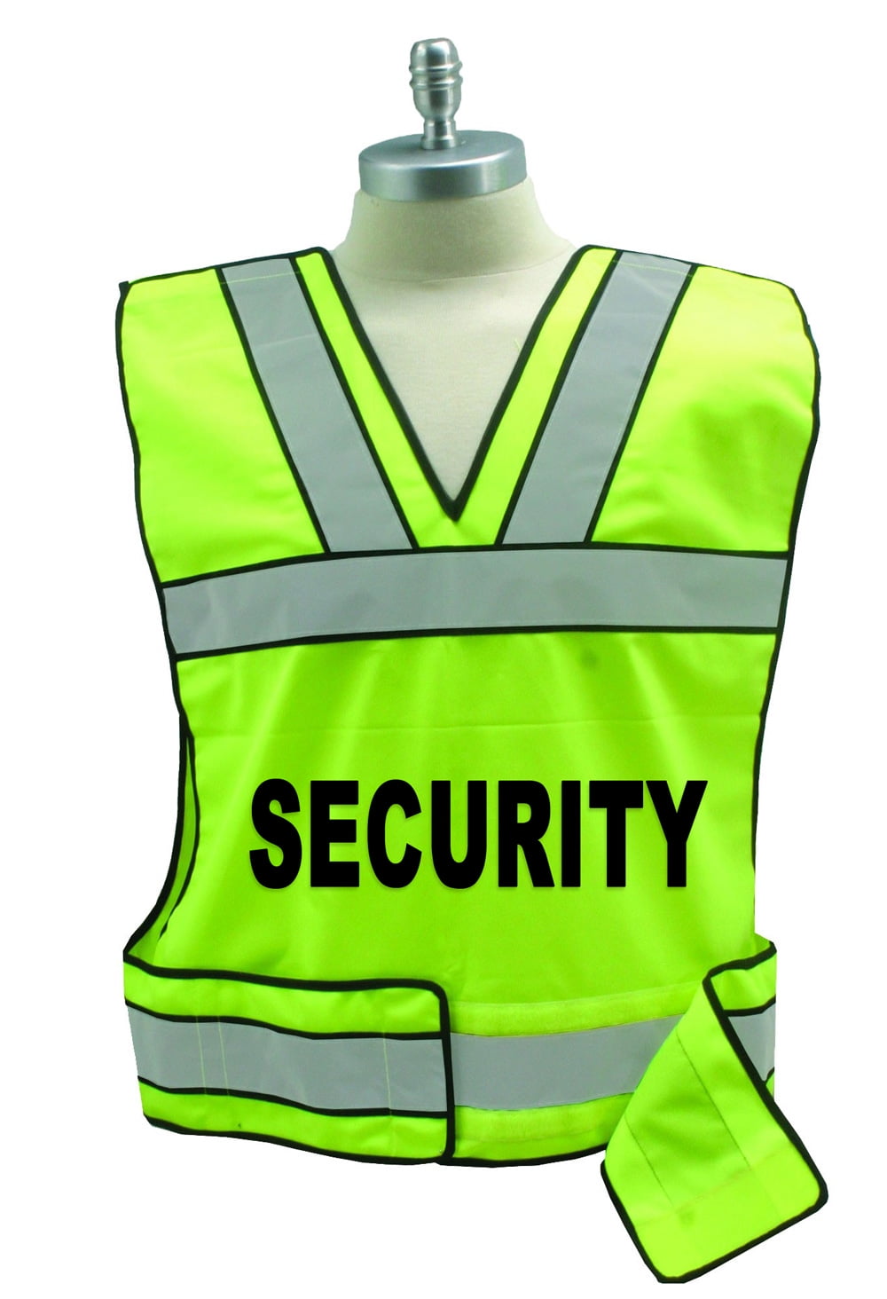 Reflective Safety Vest with Security and No ID Lime Green 2XL 3XL
