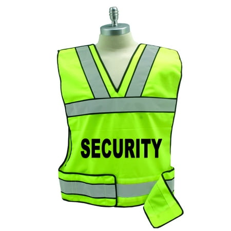 

Reflective Safety Vest with Security and No ID (Lime Green) - Large/XL