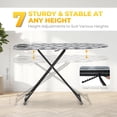 thumbnail image 3 of Full Size Ironing Board with 7 Height Adjustable Metal Panel, Heavy Duty Folding Stand with Iron  and Hanger for Home, 3 of 7