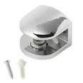thumbnail image 1 of Glass Shelf Electroplated Replacement Simple Style Nonslip Heavy Lightweight Durable Duty Anti-rust Cabinet Display Case Clamp Holder 8-10mm, 1 of 9