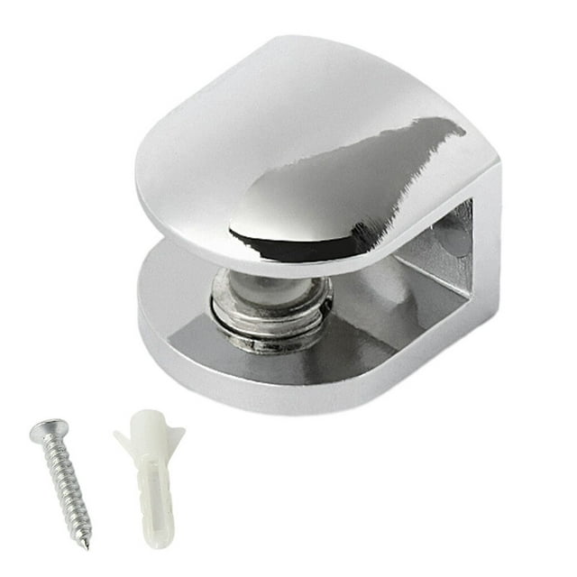 Glass Shelf Electroplated Replacement Simple Style Nonslip Heavy Lightweight Durable Duty Anti-rust Cabinet Display Case Clamp Holder 8-10mm