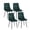 Green, variant on SHGJ&SOFT Velvet Dining Chairs Set of 4, Mid Century Modern Upholstered Fabric Chairs with Metal Legs Adjustable Pads for Kitchen Living Room Dining Room. (GREEN, 4PC)