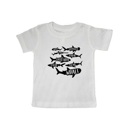 

Inktastic Types of Sharks Gift Baby Boy or Baby Girl T-Shirt