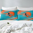 thumbnail image 4 of Erosebridal American Football Queen Sheet Sets, Soccer Sports Bedding Queen Size, Blue Orange, Miami, 4 Pieces (Top Sheet, Fitted Sheet, Pillowcase), 4 of 6