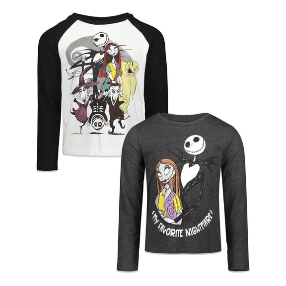 Pack de 2 camisetas Disney Nightmare Before Christmas para niñas grandes