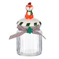 thumbnail image 3 of Christmas Clear Glass Candy Jars Durable and See-through Design for Grain Pasta Dried Fruit Storage - Penguin, 3 of 4
