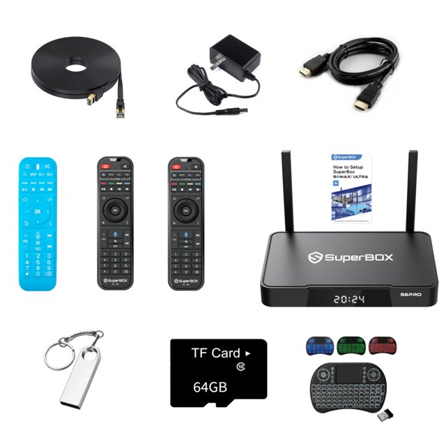Superbox S6 Pro Intelligent Home Theater System with Voice Remote Control, Support Google Assistant,No Monthly Fee