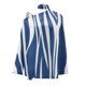 thumbnail image 4 of Pntutb, camisa informal para mujer, manga larga, cuello Halter, hombros descubiertos, blusa holgada con estampado de Polluer, tops Pntutb Pntutb-361, 4 of 5