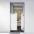 thumbnail image 4 of Aiqidi 32*42Inch Double-door Swing Door Natural Pine Wood Louvered Cafe Door Wall-Mounted Countryside Saloon Doors with 4 Hinges (White), 4 of 16