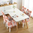 thumbnail image 6 of 4 Pcs Dining Chair Slipcover Stretch Dining Chair Cover Removable Washable Chair Seat Protector Cover for Home Party Hotel Wedding Ceremony, Universal Size (peach Fruits), 6 of 7