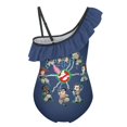 thumbnail image 2 of Stay-Puft Cartoon Ghostbusters One-Piece Swimsuit for Girls Adjustable One Shoulder Ruffled Swimwear Summer Beach Kids Bathing Suits Sizes 6-12Y, 2 of 7