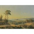 thumbnail image 3 of Johann-Rudolph Bühlmann 18x14 Black Modern Framed Museum Art Print Titled - View to the Bay of Pozzuoli (1879), 3 of 5