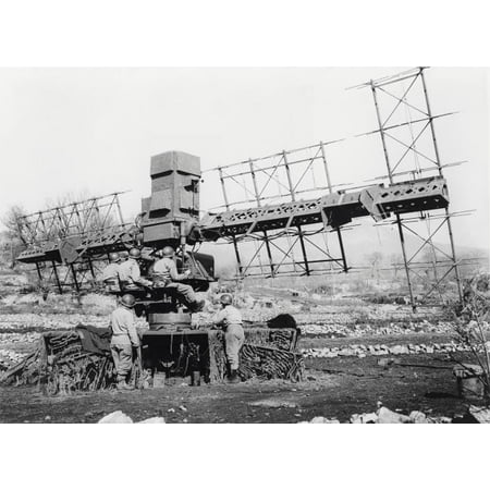 A five man crew operates the SCR-268 radar system during World War II Poster Print by Stocktrek (Best Radar System In The World)