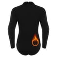 thumbnail image 4 of iiniim Men's Shiny Rhinestones Latin Dance Shirt Tango Training Performance Long Sleeve Leotard Top Black 3XL, 4 of 7