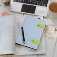 thumbnail image 4 of Meiix 1Pcs Refillable Ring Notebook Journal, Soft Leather Cover with Press Stud, Lined and Blank Pages for Office (Blue2), 4 of 7