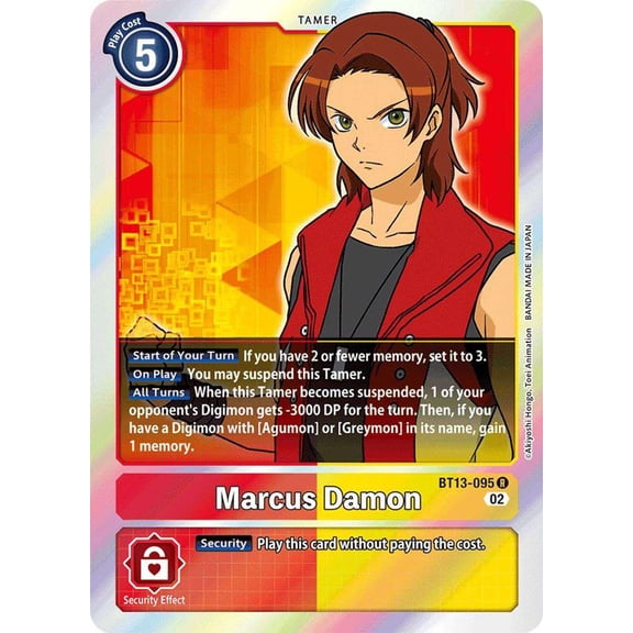 Digimon Versus Royal Knights Rare Marcus Damon BT13-095