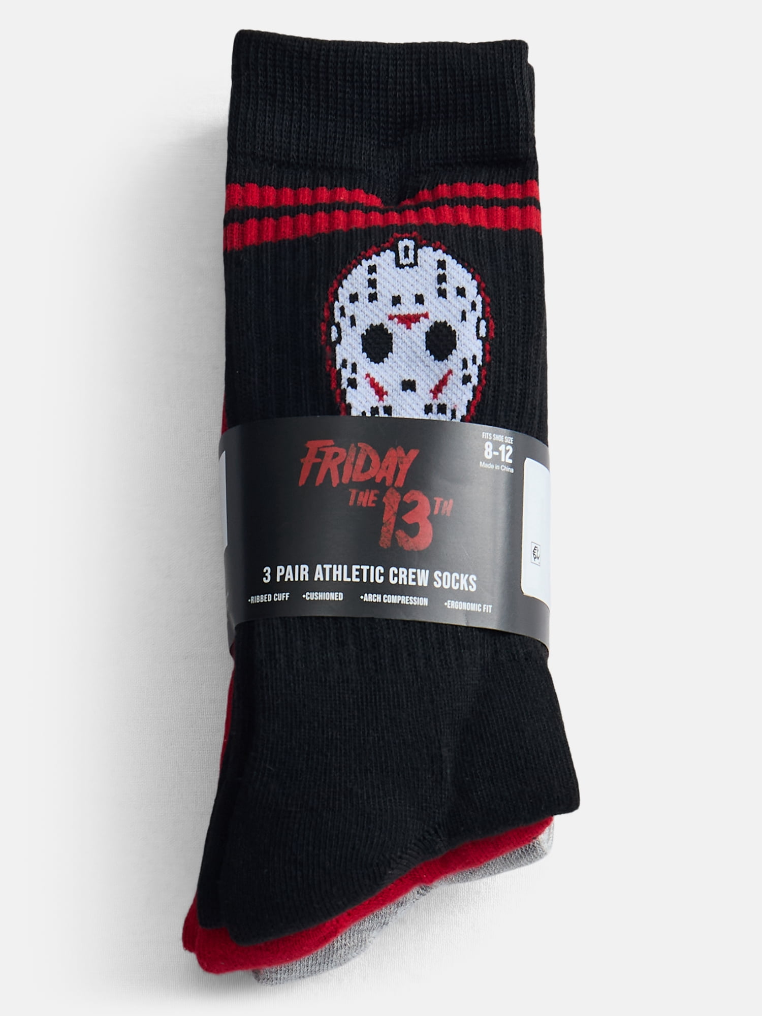 Men's Friday the 13th 3pk Socks, Sizes 10-13