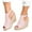 Pink, variant on Pisexur Women's Wedges Sandals, Fashion Fish Mouth Espadrilles Slingback Platform Sandals High Heel Ankle Strap Beach Shoes