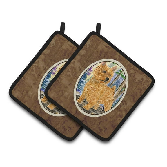Norwich Terrier Pair of Pot Holders