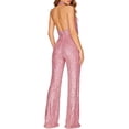 thumbnail image 7 of Ankishi Sequin Jumpsuits for Women Deep V Sparkly Halter Cowl Neck Sparkly Jumpsuits Clubwear Outfit for Night Club Dating, 7 of 7