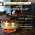 thumbnail image 2 of HLONK Large Golden And Copper Color Chanting Bowl  Handmade Golden And Copper Tibetan Singing Bowl Set  6.69 Inch Diameter Includes Washers And Leather Striking Sticks  Handmade Meditatio, 2 of 7