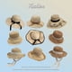 thumbnail image 4 of INS-sombrero de paja plano de estilo francés para mujer, sombrero de paja pequeño tejido con lazo de cinta blanca, 4 of 4
