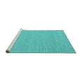 thumbnail image 2 of Ahgly Company Machine Washable Indoor Square Abstract Turquoise Blue Contemporary Area Rugs, 8' Square, 2 of 4