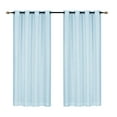 thumbnail image 7 of DONGPAI Linen Outdoor Sheer Curtains for Patio Waterproof 52 x 96inch Grommet Voile Drape, Blue, 1 Panel, 7 of 7