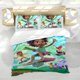 thumbnail image 5 of Eureka Conjunto de sábanas temático, trío de piezas, cómodo y amigable con la piel, diseño único, regalo de decoración para el hogar para familiares, amigos y fans, 90 cm * 190 cm, 5 of 6
