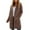 Brown, variant on Women's Winter Wool Coat Notch Lapel Double Breasted Wool Blend Mid Long Pea Trench Coat Fall Winter Clothes Khaki M
