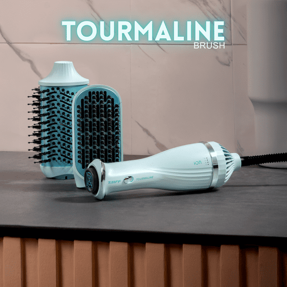 Taiff - Blow Dryer Brush | 2-in-1 Volumizing Hot Air Brush with Ion & Tourmaline Technology | 1200W DC Motor for Fast Drying & Styling | Detachable Head, Advanced Bristles, Monovolt Safety
