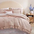 thumbnail image 6 of Catami Ruffle Design 7-piece Bed in a Bag Comforter Set with Sheets,Rose,Queen, 6 of 9