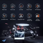 ANCEL DP500 Automotive Diagnostic Scan Tool, Car Mile-age Adjustment Tool OBD2 Scanner Car Scanner ABS Bleeding Oil Reset 11 Services OBD EOBD Automotive Code Reader Auto-mobile Scanner