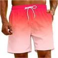 thumbnail image 5 of WAENQINLA Mens Swimming Trunks Plus Size Elastic Wiast Beach Shorts Quick Dry Drawstring Board Shorts Tropical Gradient Gradient Print Surfing Beachwear Men's Shorts Under 5, 5 of 9
