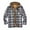 Gray, variant on Herrnalise Men Zipper Casual Hooded Fake Two Loose Thicken Lattice Jacket Coats Gray