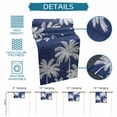 thumbnail image 6 of Indigo Blue Palm Trees Table Runner 70 Inches, Farmhouse Tropical Summer Beach Bed Runner Dresser Scarves Tabletop for Indoor Outdoor Parties/Ceremony/Banquet, 13" x 70", 6 of 9