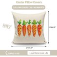 thumbnail image 4 of Farmhouse Easter Home Decor Pillow Covers 18x18 Set of 2, Spring Easter Bunny Carrot Decorative Throw Pillows 18 x 18, Vintage Easter Outdoor Porch Decor Pillows (without Pillow Inserts), 4 of 6
