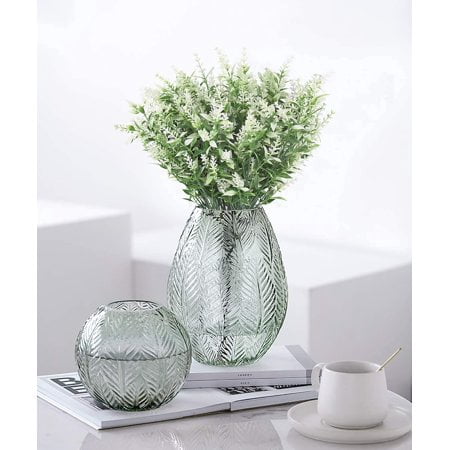 Sinhoon 16 Bundles Artificial Lavender Flowers for Outdoor Decoration, UV Resistant Fake Shrubs Garden Indoor Outdoor Decor (White)