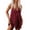 Dark Red, variant on Ekouaer Womens Summer Casual Sleeveless Rompers Loose Spaghetti Strap Shorts Overalls Outfits 2025 Jumpsuits With Pockets