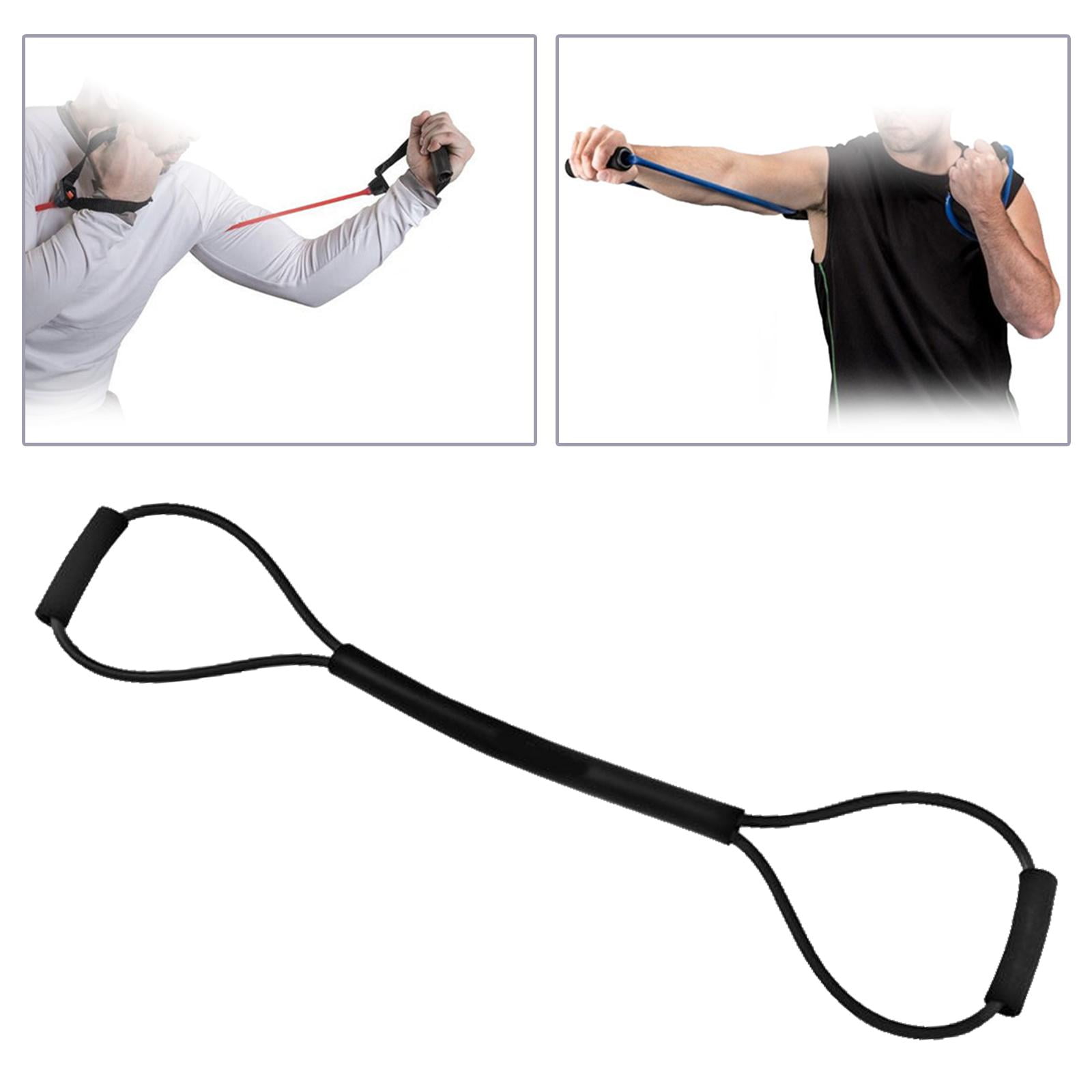 DimyFew Effective Elastic Resistance Band Pull Rope Agility Training for Boxing Punching Black 35LB