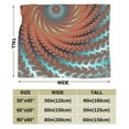 thumbnail image 3 of DouZhe Ultra-Soft Micro Fleece Lightweight Flannel Bed Blanket, Abstract Fractal Spiral Print Cozy Warm Throw Blankets, 50"x40", 3 of 7