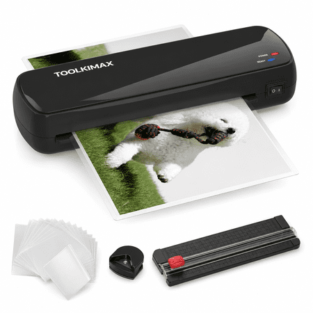 Thermal Laminator Machine for A4 A5 A6 Documents and Photos, 2-4 Min Quick Warm Up, 250 mm/min Fast Laminating, Compact Home Office School Laminator with Paper Trimmer, Corner Rounder, 10 Pouches