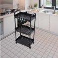thumbnail image 4 of unbranded Carrito De Almacenamiento De 3 Niveles Con Negro Para Cocina Y, 4 of 7