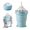 Blue, variant on 2-in-1 Collapsible Silicone Ice Ball Maker Cup, Reusable Portable Large Ice Sphere Mold with Straw Lid, Leakproof Travel Ice Mold Cup for Bourbon,Cocktails,Juice